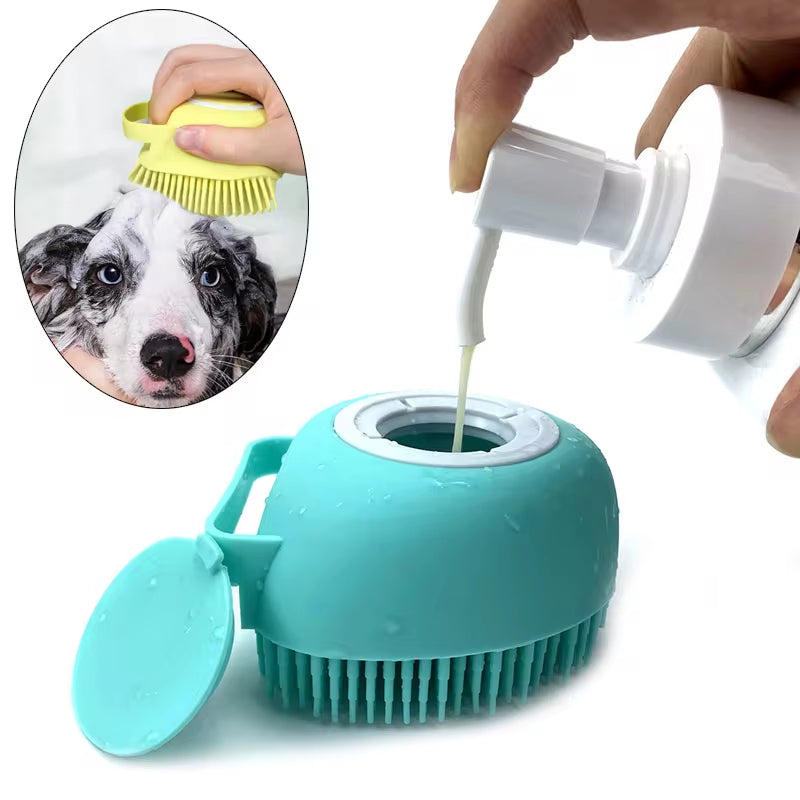 Dog Bath Massage Gloves Brush