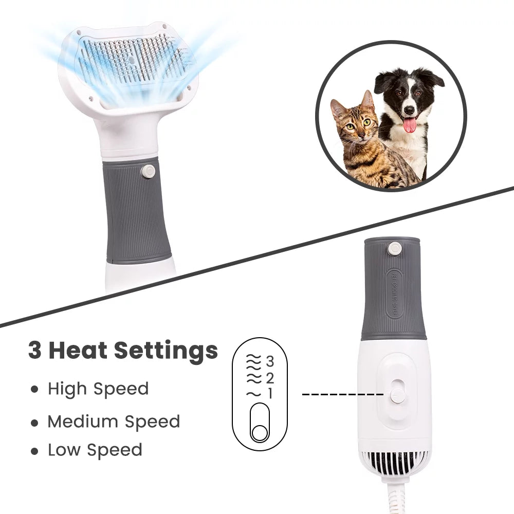 2-in-1 Pet Hair Dryer & Brush