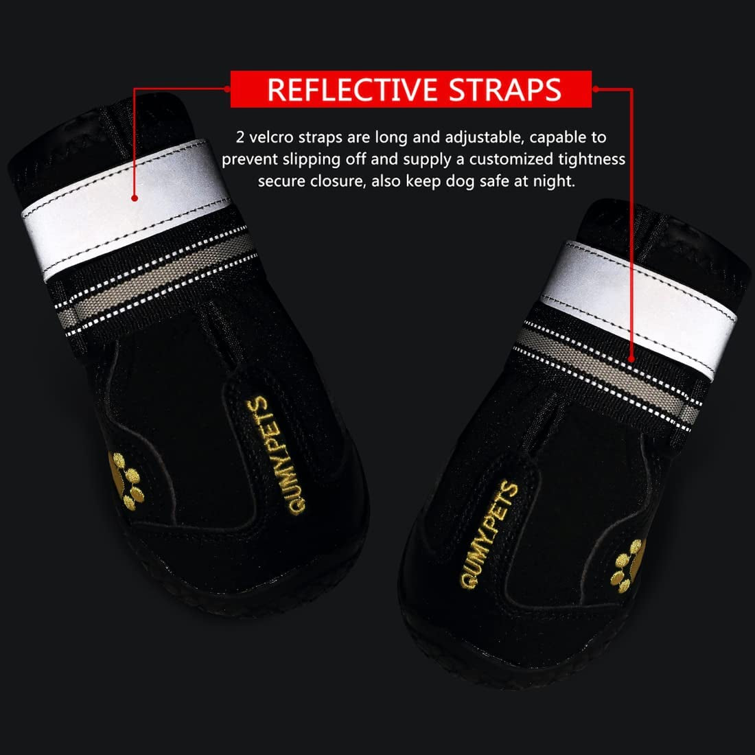 Dog Shoes for Large and Medium Dogs – All-Weather Paw Protectors with Skid-Resistant Sole