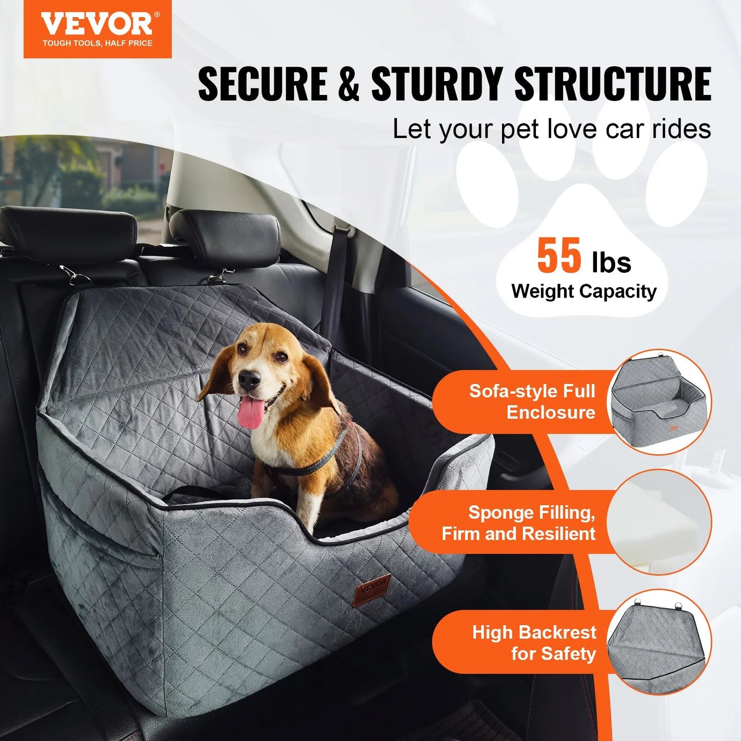 VEVOR Dog Booster Car Seat