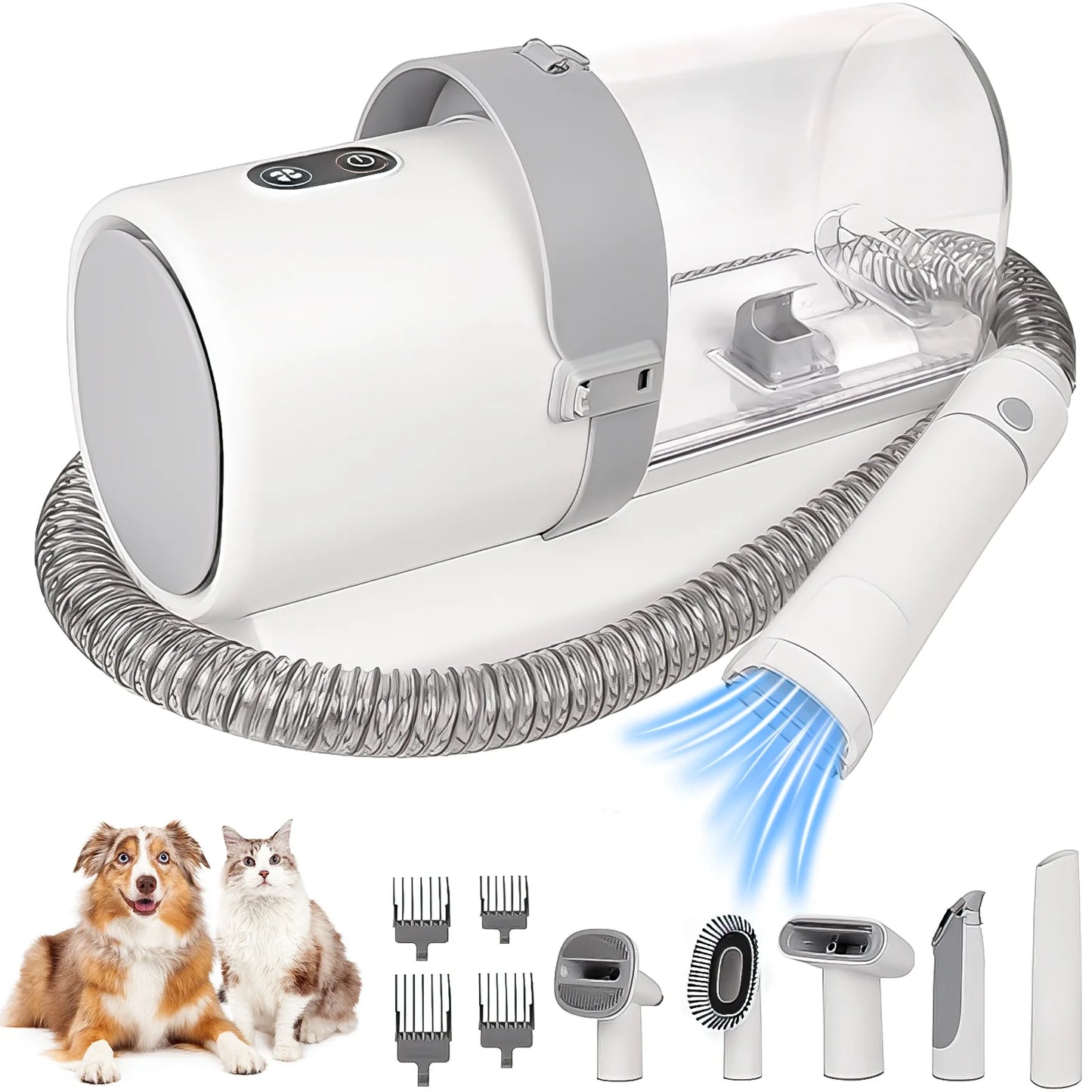Pet Grooming Kit & Vacuum – 5-in-1 Low-Noise Groomer with 11Kpa Suction