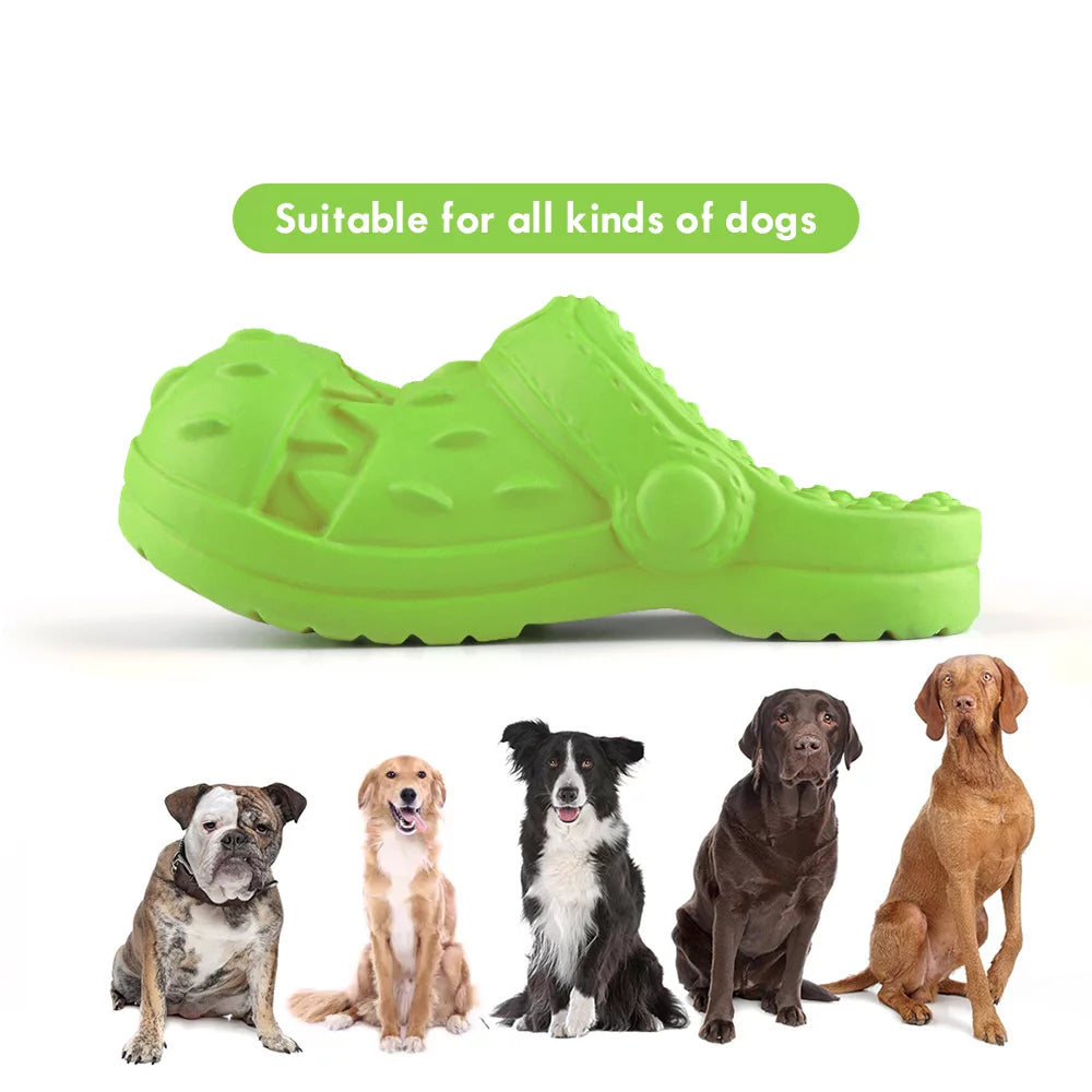 Squeaky Dog Chew Toy - Teeth Cleaning Shoe Shape