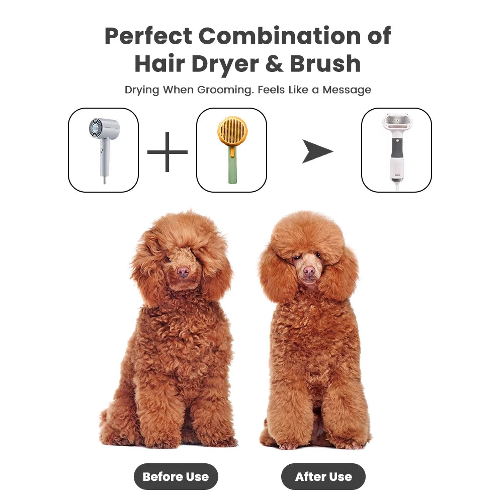 2-in-1 Pet Hair Dryer & Brush