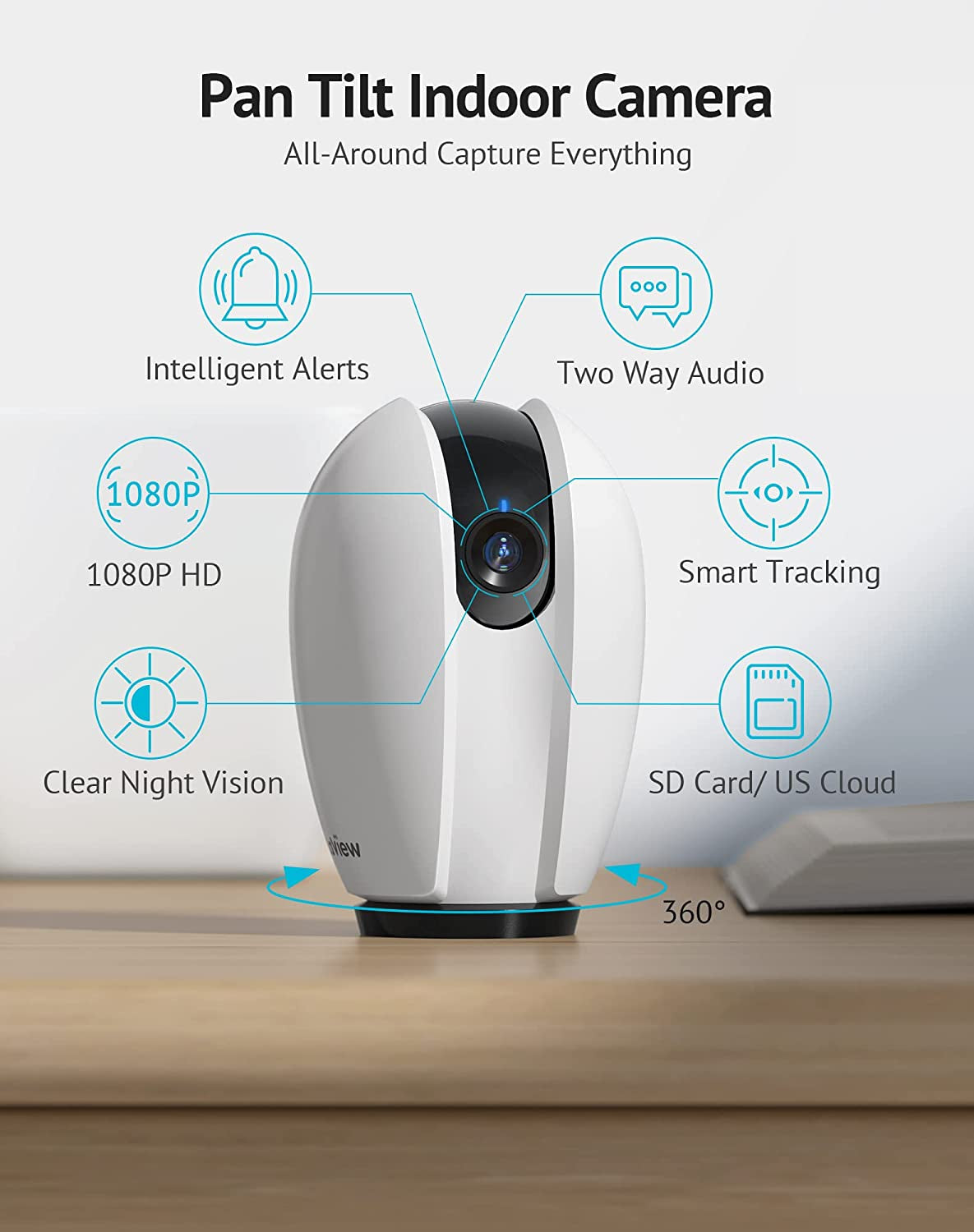 2-Pack 1080P HD Wi-Fi Pet Camera
