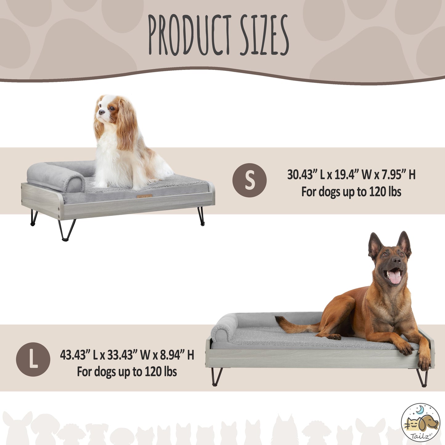 Asher Wooden Pet Bed with Mattress