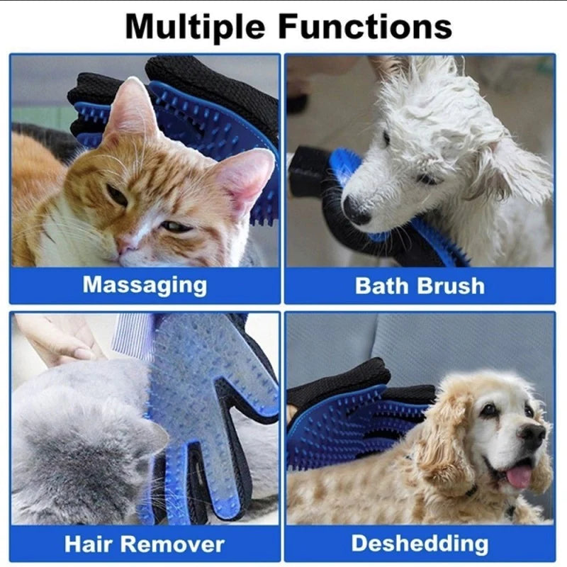 Brush and Self-Grooming Shedding Glove
