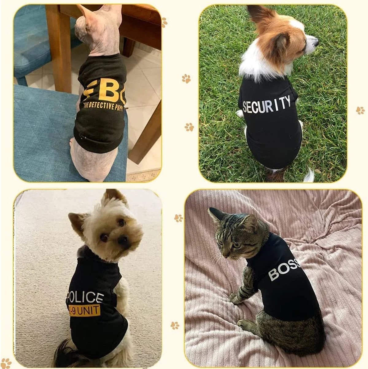 4-Pack Dog Shirts for Small Dogs – Stylish Pet T-Shirts for Your Pup