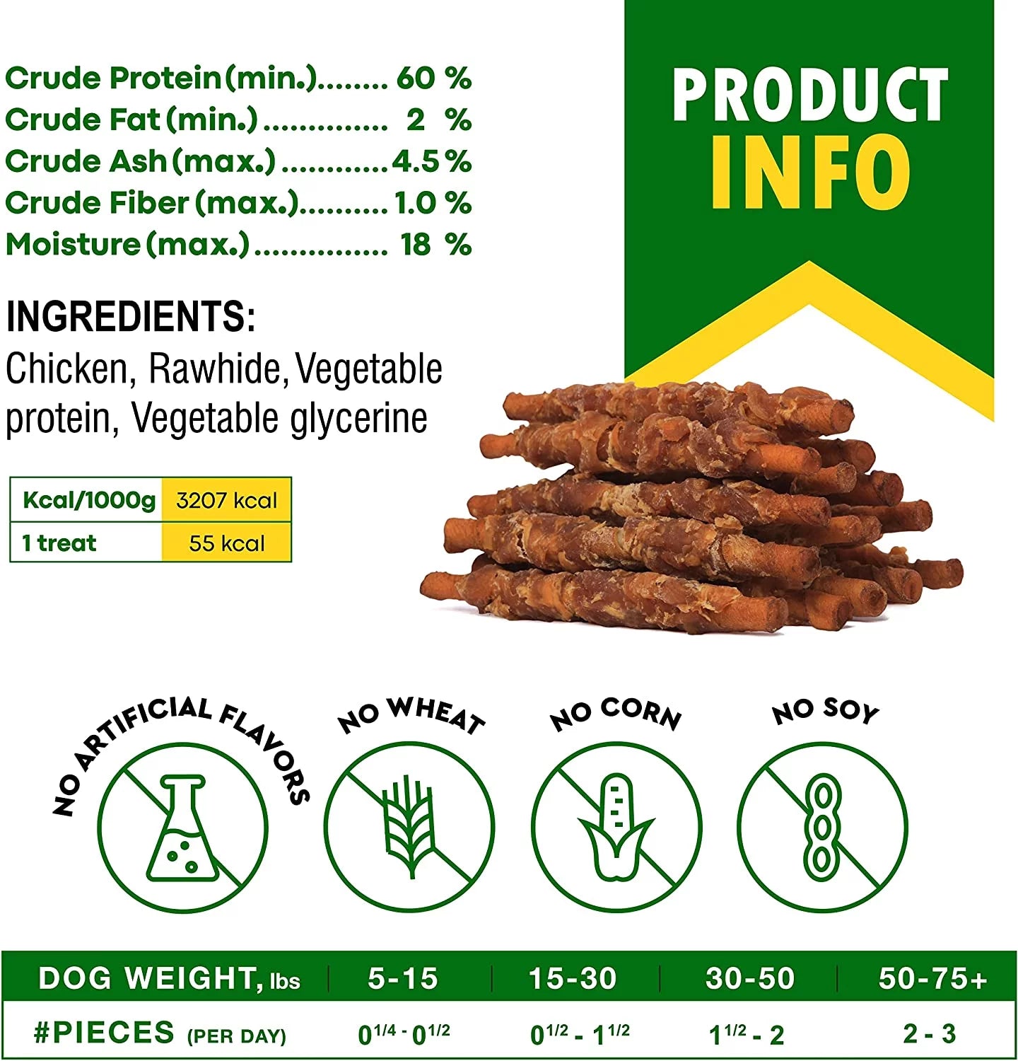 Smoked Rawhide Sticks Wrapped in Chicken – Healthy & Delicious Dog Treats