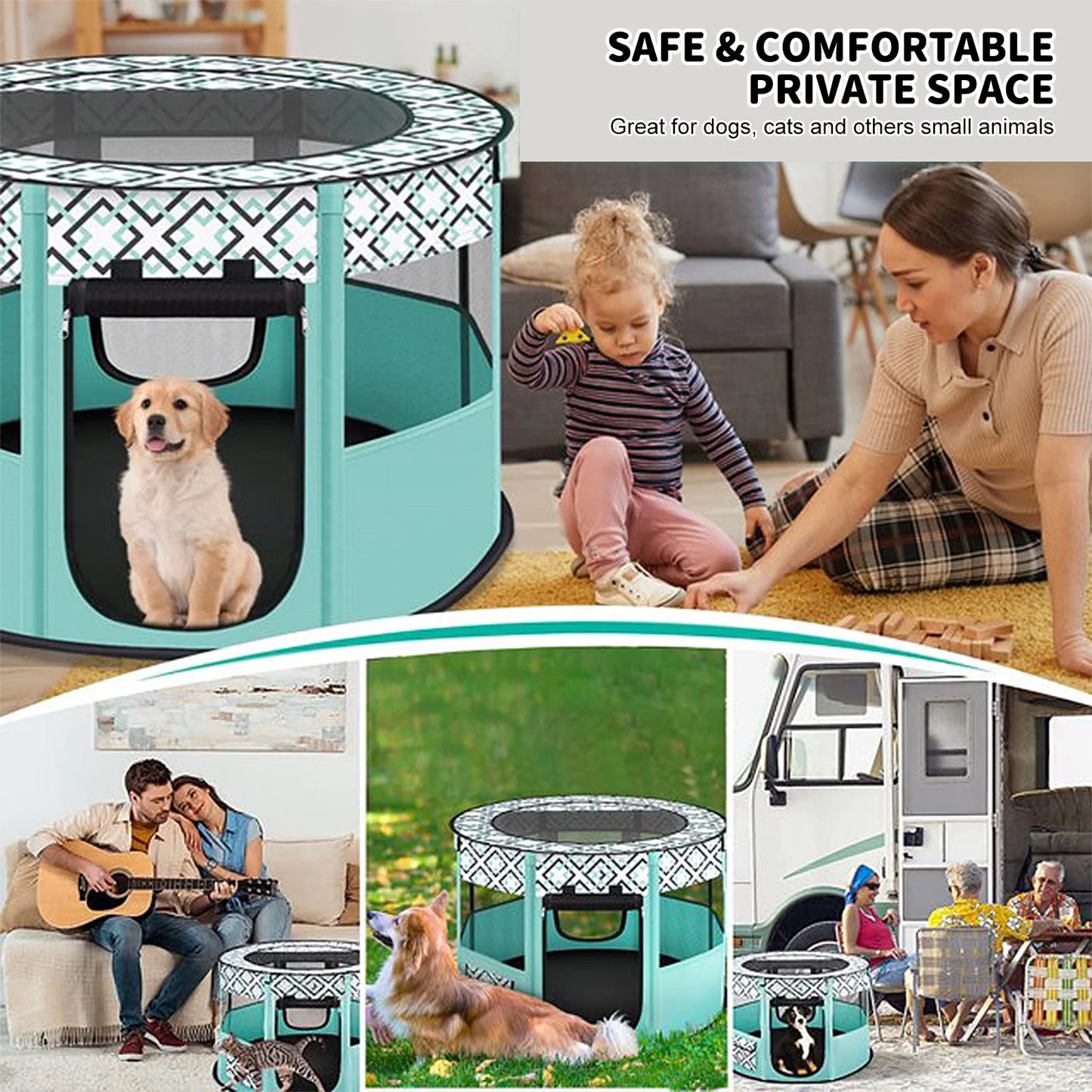 Large Pet Playpen for Dogs