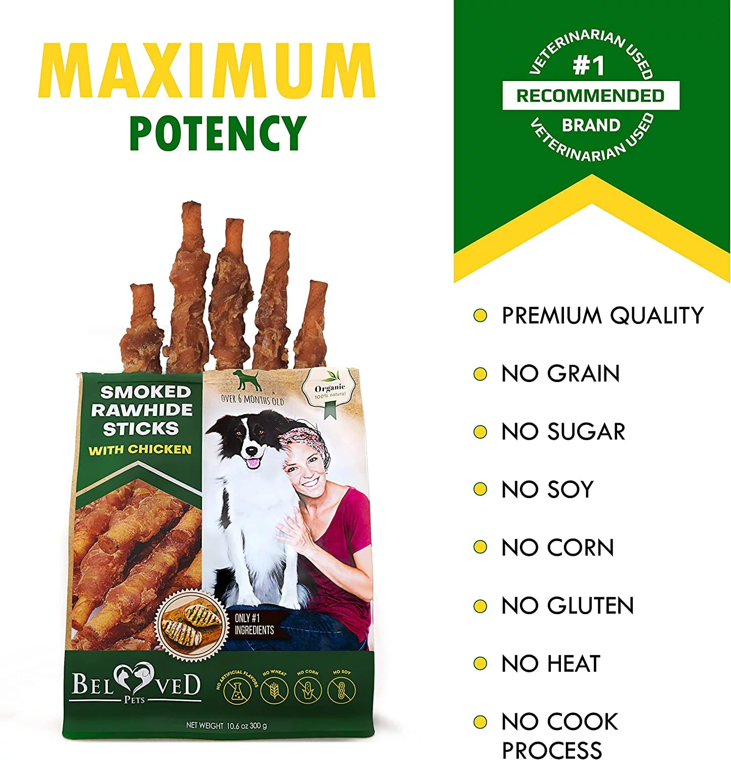 Smoked Rawhide Sticks Wrapped in Chicken – Healthy & Delicious Dog Treats