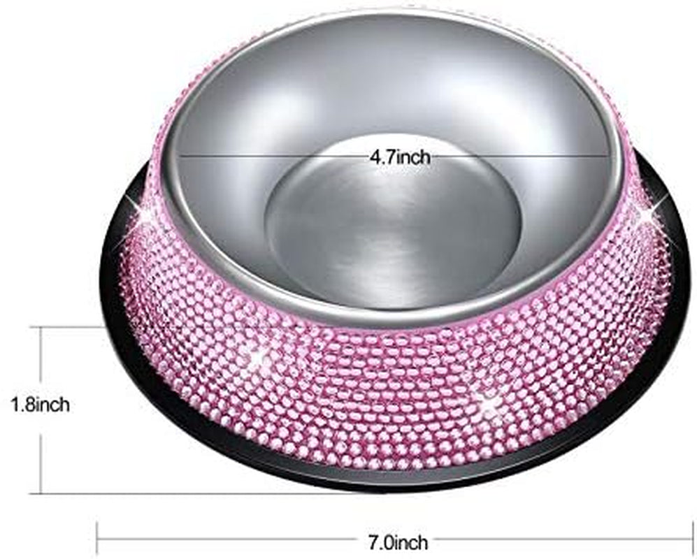 Handmade Rhinestone Dog Bowls
