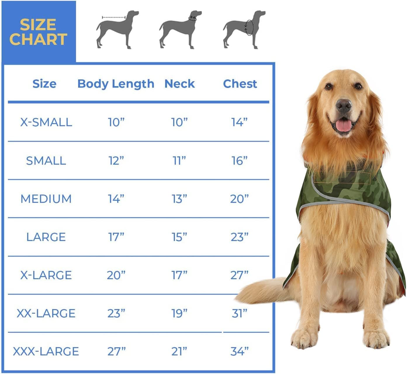 Reversible Dog Raincoat – Hooded Slicker Poncho for All Breeds