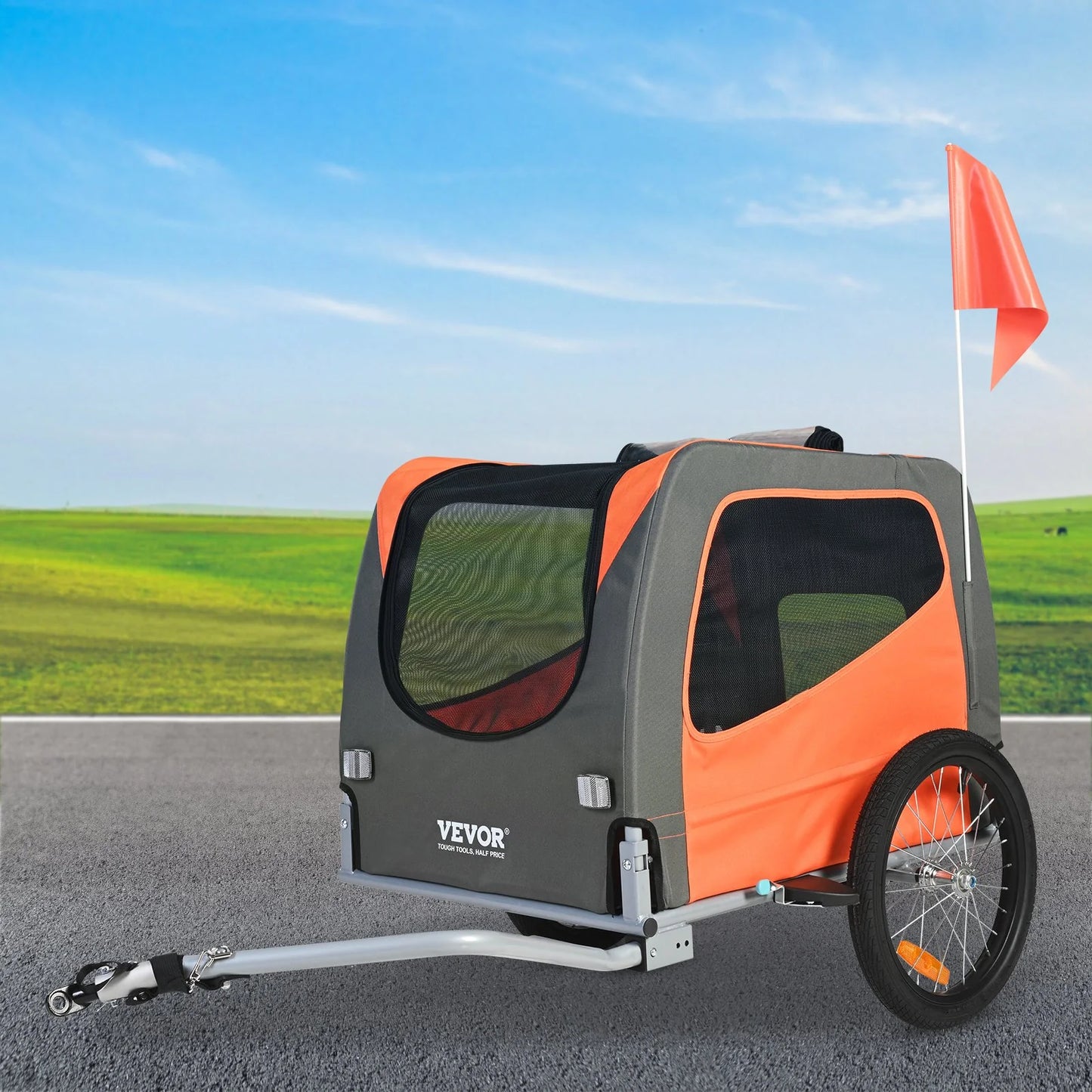 VEVOR Foldable Dog Bike Trailer
