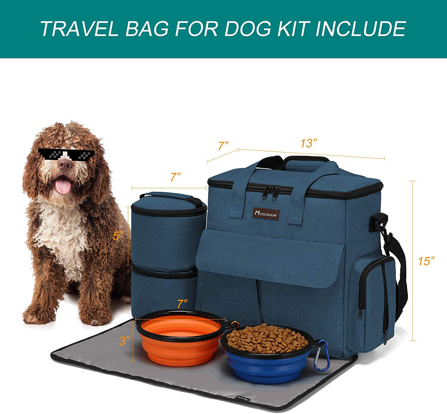 Dog Travel Bag – Weekend Pet Travel Set (Airline Approved)