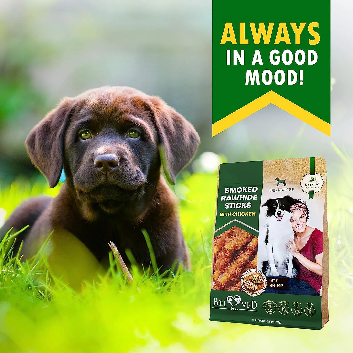 Smoked Rawhide Sticks Wrapped in Chicken – Healthy & Delicious Dog Treats