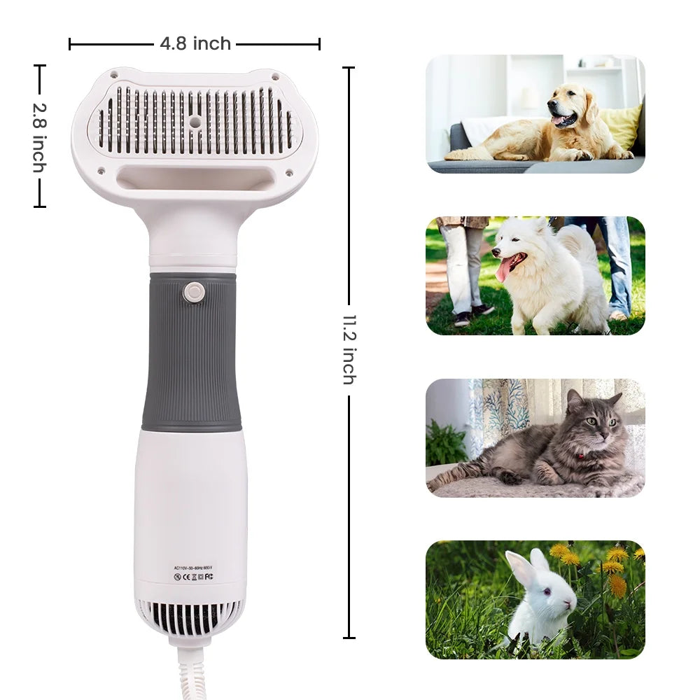 2-in-1 Pet Hair Dryer & Brush