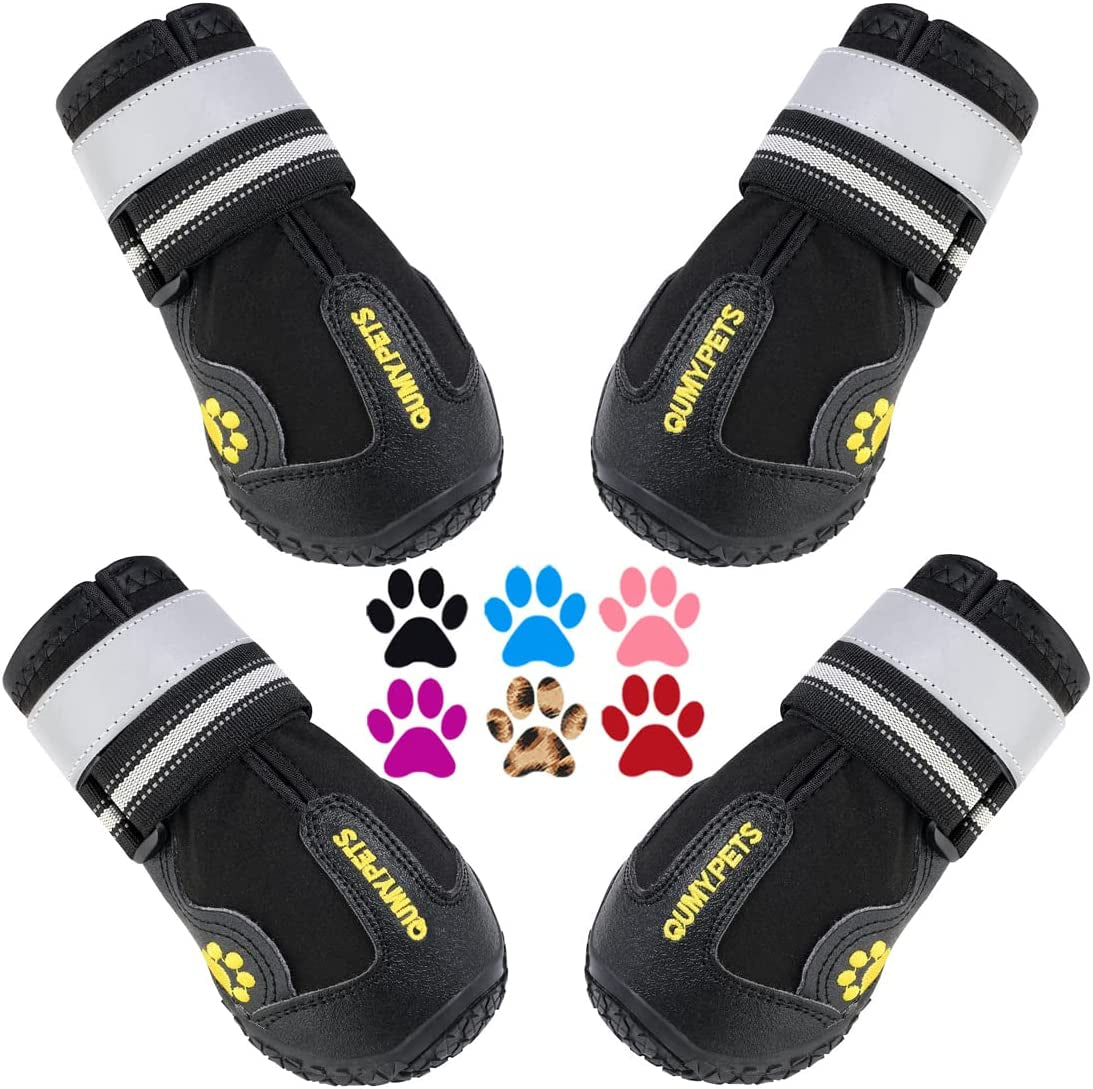Dog Shoes for Large and Medium Dogs – All-Weather Paw Protectors with Skid-Resistant Sole