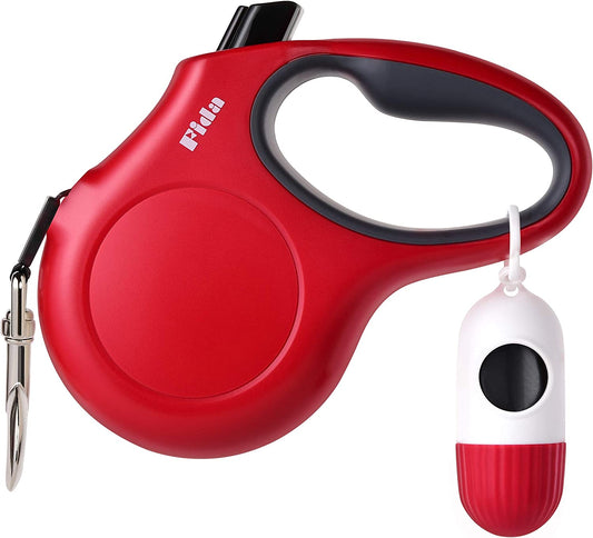 Retractable Dog Leash with Dispenser and Poop Bags – 16 Ft Walking Leash for Medium Dogs 