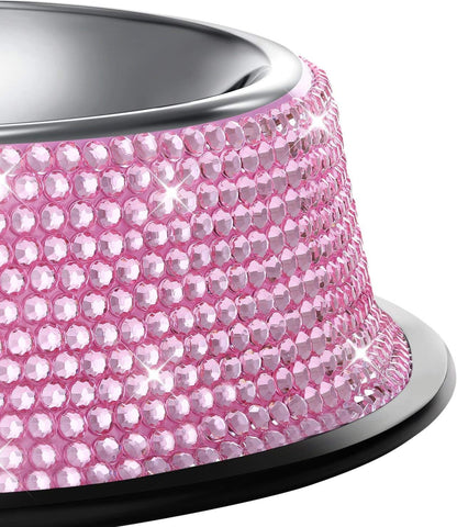 Handmade Rhinestone Dog Bowls