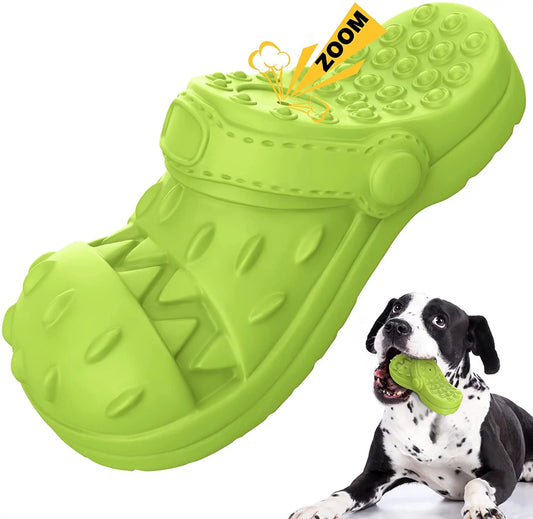 Squeaky Dog Chew Toy - Teeth Cleaning Shoe Shape